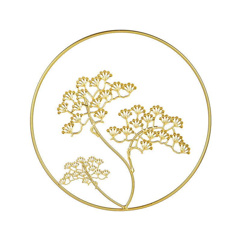 Nordic Style Luxury Metal Wall Hanging – Creative Wall Art for Living Room & Bedroom