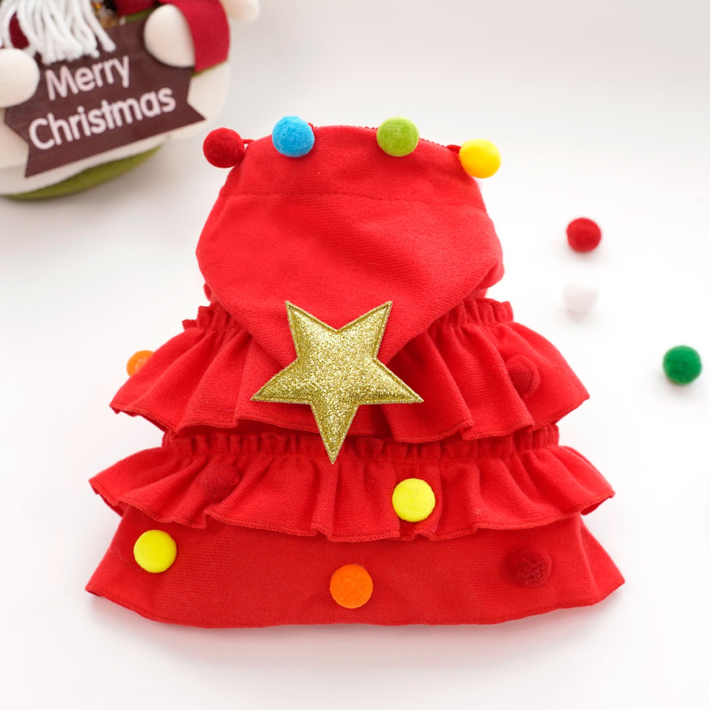 Christmas Cloak Pet Dog Transformation Outfit – Holiday Costume for Dogs