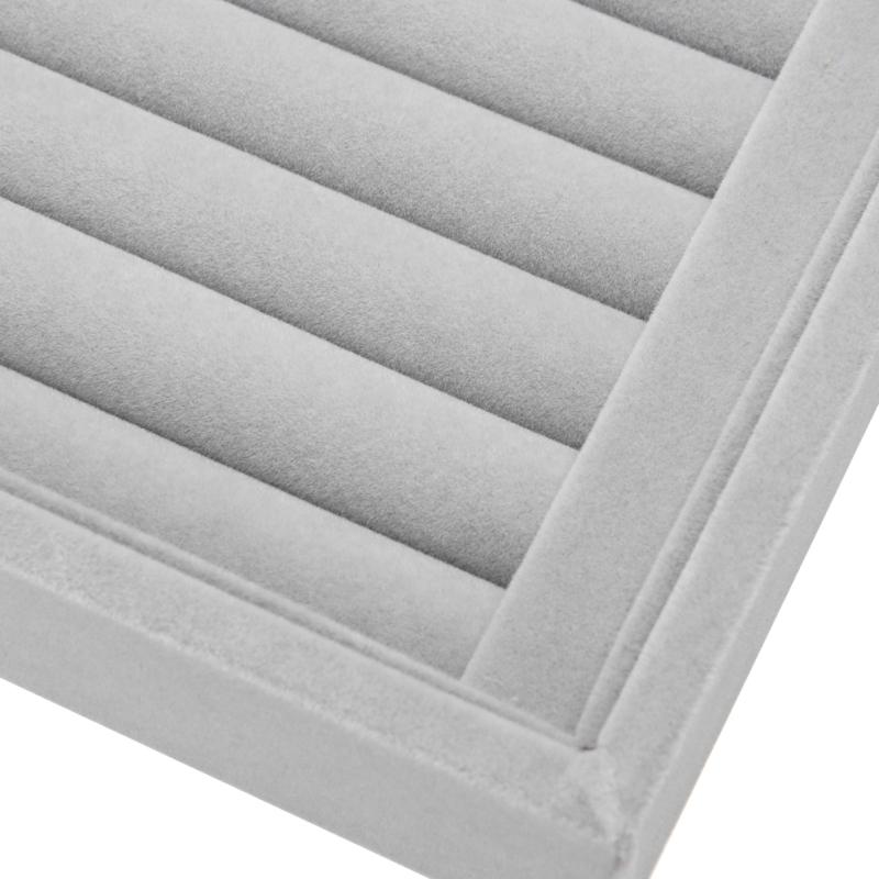 8 Booths Velvet Glass Cover Jewelry Ring Display Box – Elegant Storage for Rings