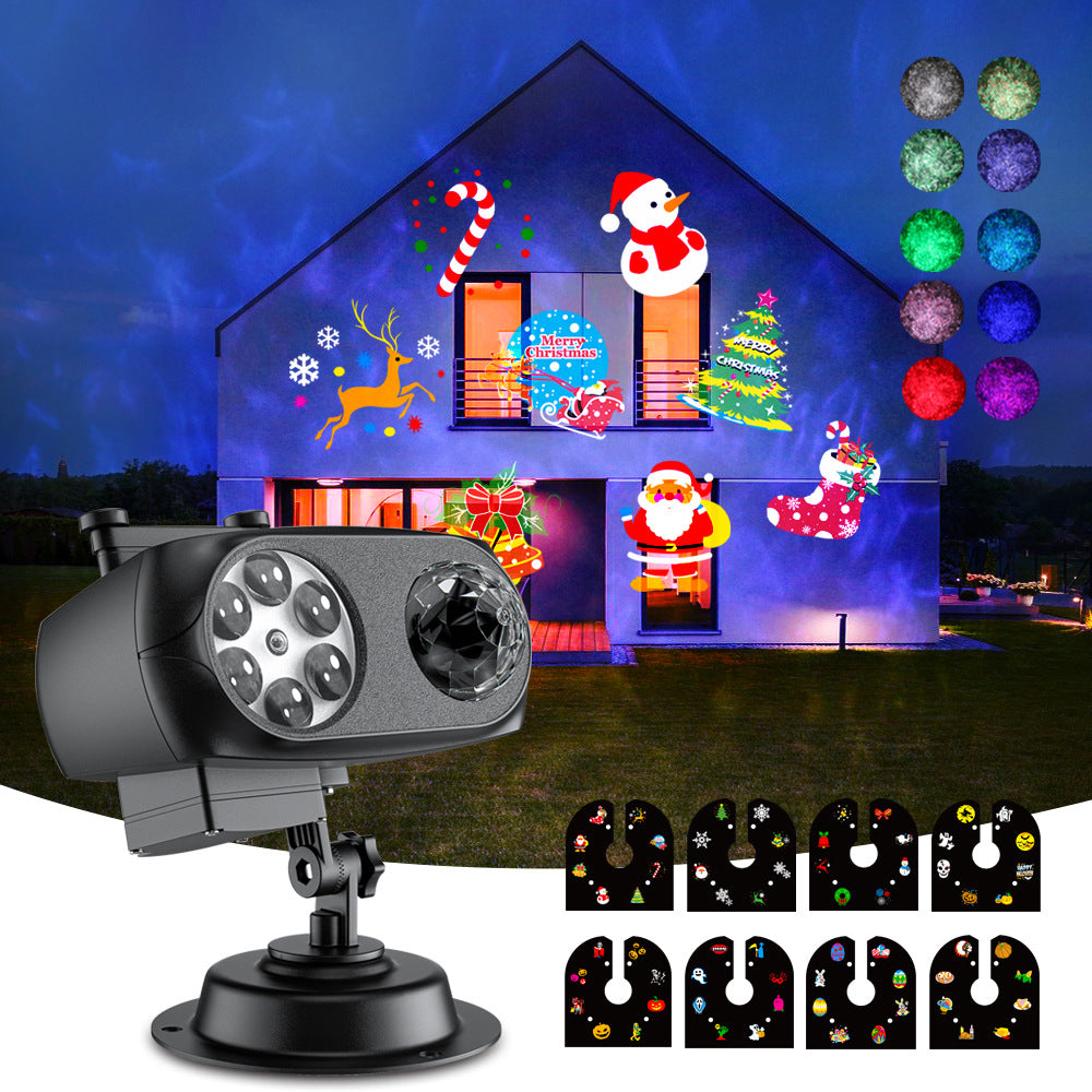 LED Christmas Projection Lights – Outdoor Waterproof Remote Control for Halloween & Holiday Decoration