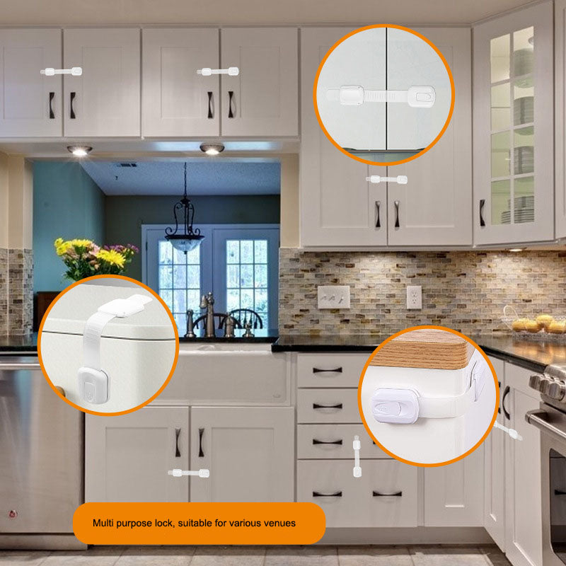 Multi-Functional Children’s Safety Drawer Lock – Baby Cabinet, Refrigerator & Toilet Anti-Pinch Lock