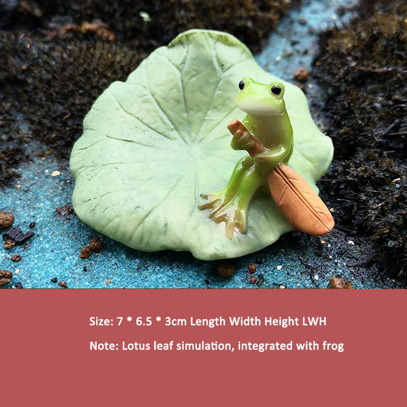 Frog Ornament Creative Flower Pot – Cute Micro Landscape Toad Garden Decoration