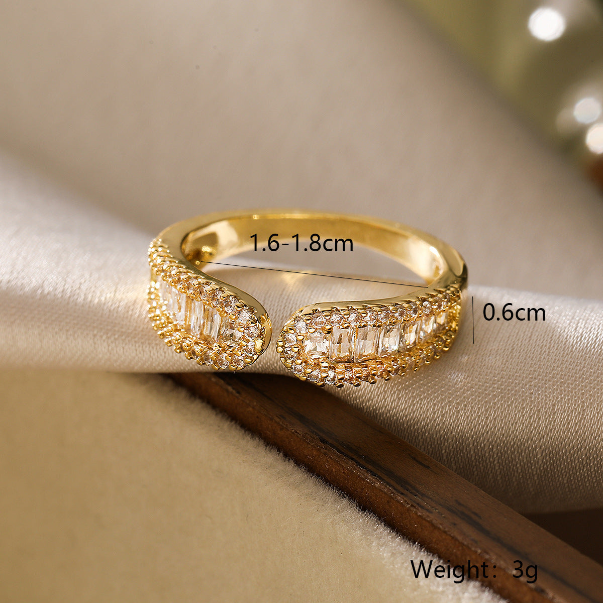 European and American Luxury High-End Ring for Women – Niche Geometric Adjustable Open Ring