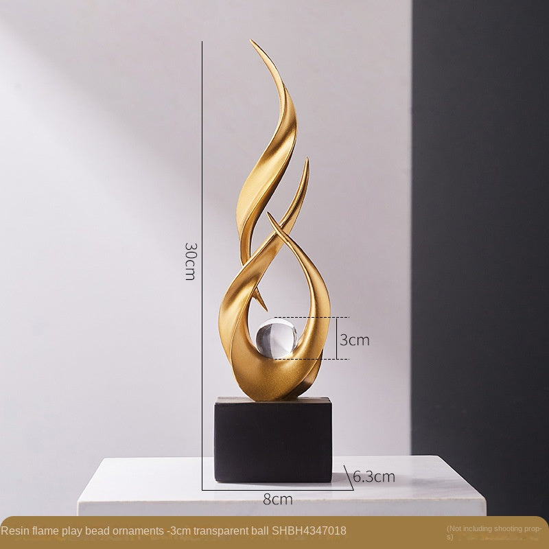 Modern Luxury Artistic Water-Rising Decorative Piece – Living Room, TV Cabinet & Office Soft Decoration