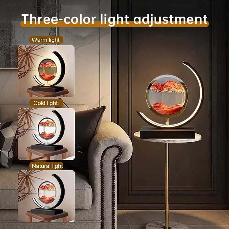 LED Flowing Sand Painting Lamp – Night Light for Home & Unique Gift Idea
