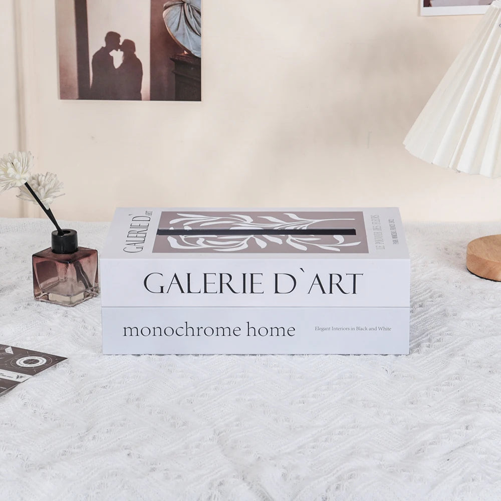 Book Style Tissue Box – Napkin Holder Paper Box Container for Home & Hotel