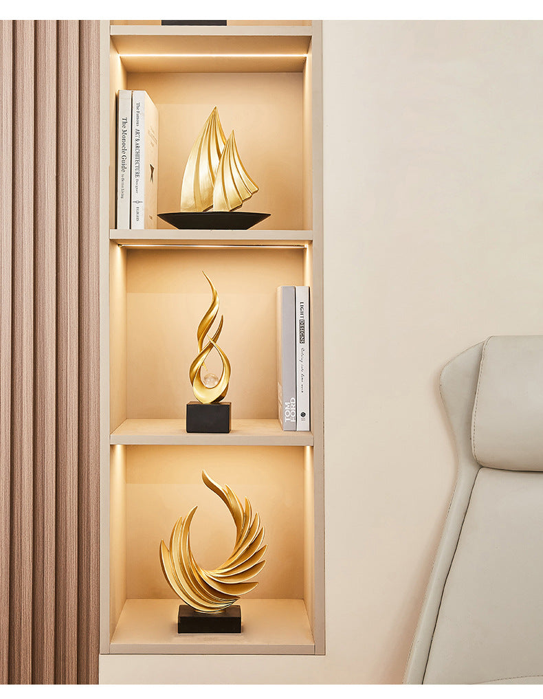 Modern Luxury Artistic Water-Rising Decorative Piece – Living Room, TV Cabinet & Office Soft Decoration