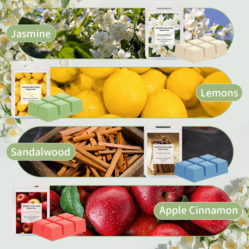 Colorful Eight-Scent Scented Wax Cubes Set – Long-Lasting Aromatherapy Wax Melts for Home & Gifts