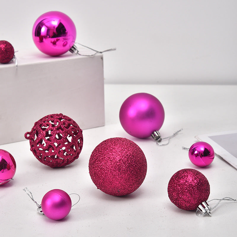 100PCS Christmas Ball Gift Box Set – Electroplated Hollow Plastic Balls for Elegant Holiday Decorations (3/4/6cm)