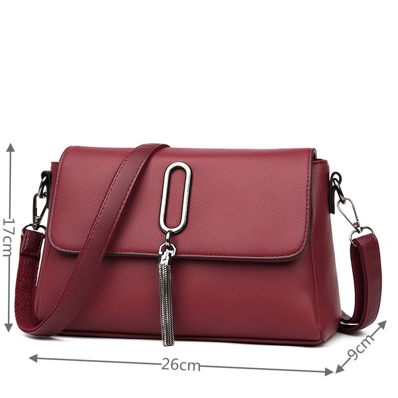 Luxury Women Messenger Bag – Leather Shoulder Tote & Crossbody Handbag for Travel and Casual Use