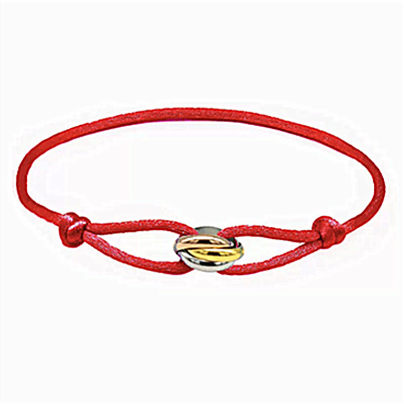 Stainless Steel Three-Color Classic Eternal Ring Bracelet – Simple High-Grade Luxury Jewelry