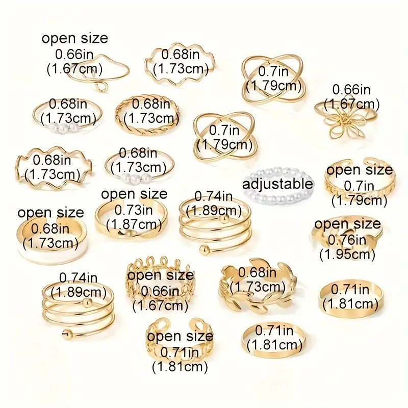 21pcs Elegant Golden