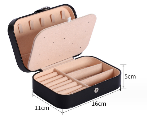 Portable Jewelry Storage Box – Large Capacity Travel Organizer for Rings, Necklaces & Earrings