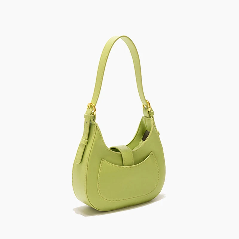 New Stylish Women Half Moon Shoulder Bags – High Quality PU Leather Crossbody Tote Handbag