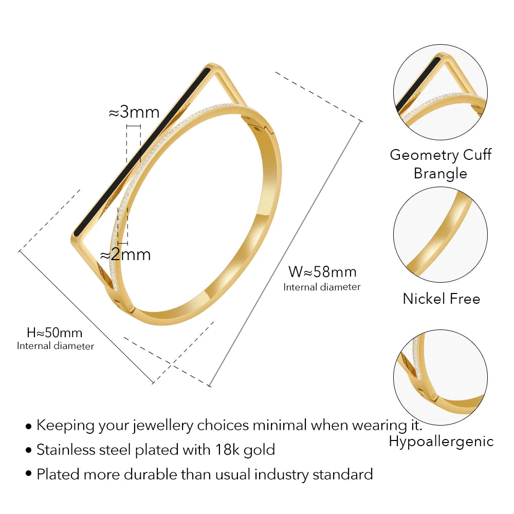 Stainless Steel Cuff Bracelet for Women – Trendy Elegant Stainless Steel Cuff Bracelet Jewelry