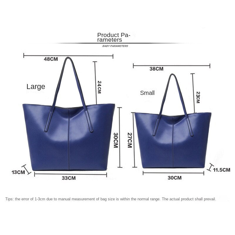 Luxury Leather Handbags – Designer Large Capacity Tote, Ladies One Shoulder & Crossbody Shopping Bag