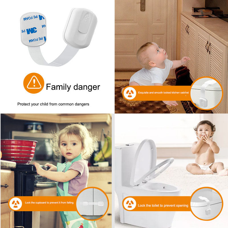 Multi-Functional Children’s Safety Drawer Lock – Baby Cabinet, Refrigerator & Toilet Anti-Pinch Lock