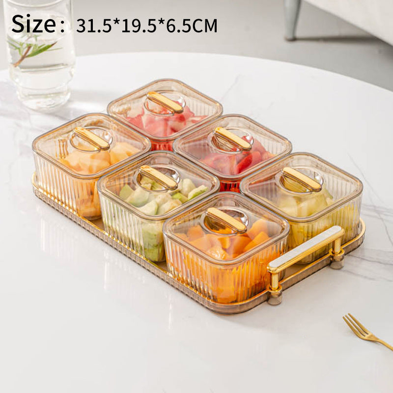 Transparent Fruit Tray – Candy Tray & Nut Dried Fruit Storage Box for Kitchen Organization