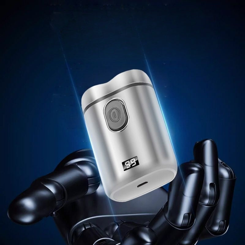 Portable Electric Shaver – Double Head Floating Beard Trimmer for Travel & Car Use, Rechargeable