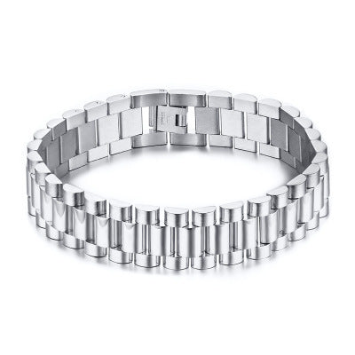 18K Stainless Steel Bracelet for Men – Fashionable Durable Men’s Strap Bracelet