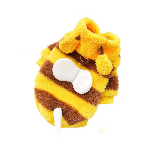 Pet Clothes Dog & Cat Transformation Outfit – Bee Fighting Cat Plush Toy Costume