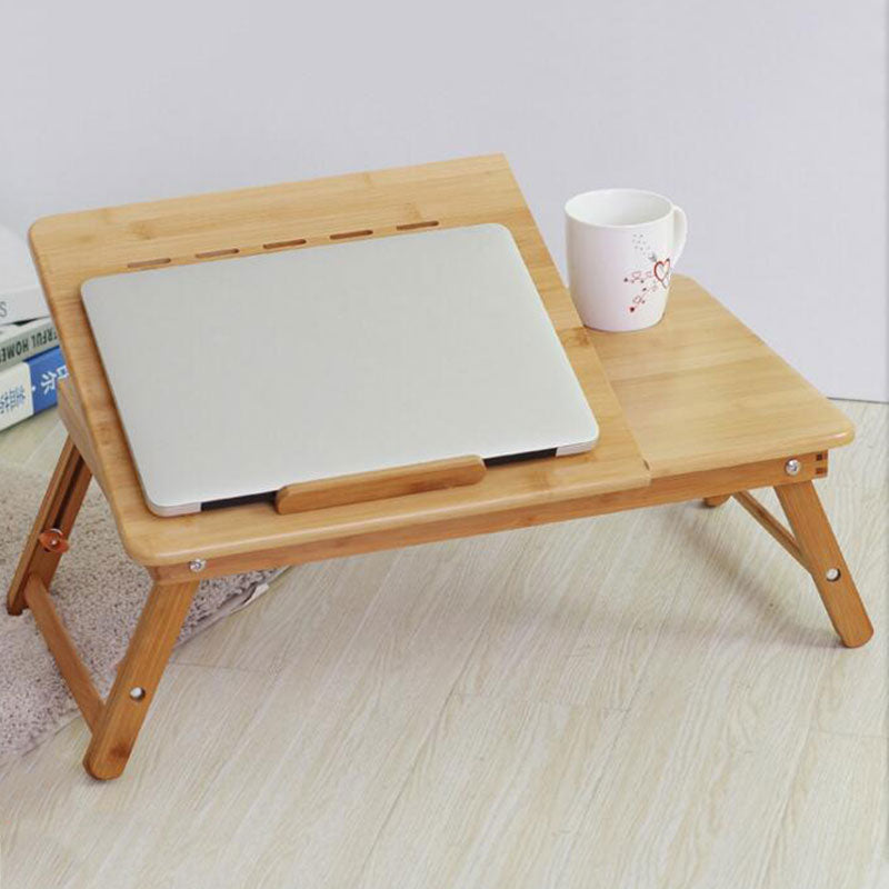 Luxury Ergonomic Adjustable Laptop Desk Bamboo – Foldable Lap Table with USB Cooling Fan | Bed Tray Breakfast Desk
