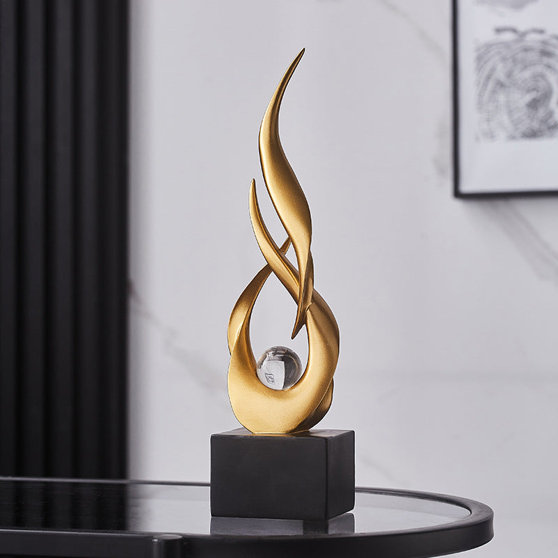 Modern Luxury Artistic Water-Rising Decorative Piece – Living Room, TV Cabinet & Office Soft Decoration