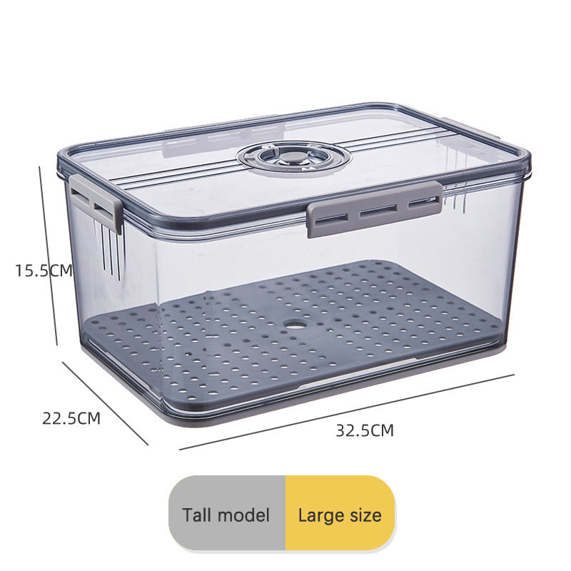 Large Capacity Transparent Refrigerator Storage Box – Food Grade Plastic Kitchen Organizer & Sealed Preservation Container