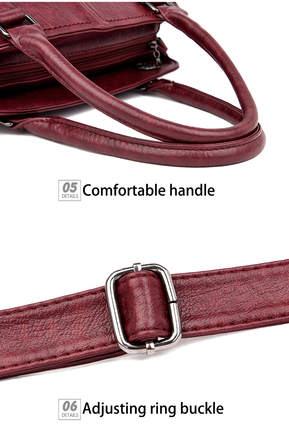 New Retro Fashion High Quality Leather Women’s Handbags – Large Capacity Casual Messenger Bag