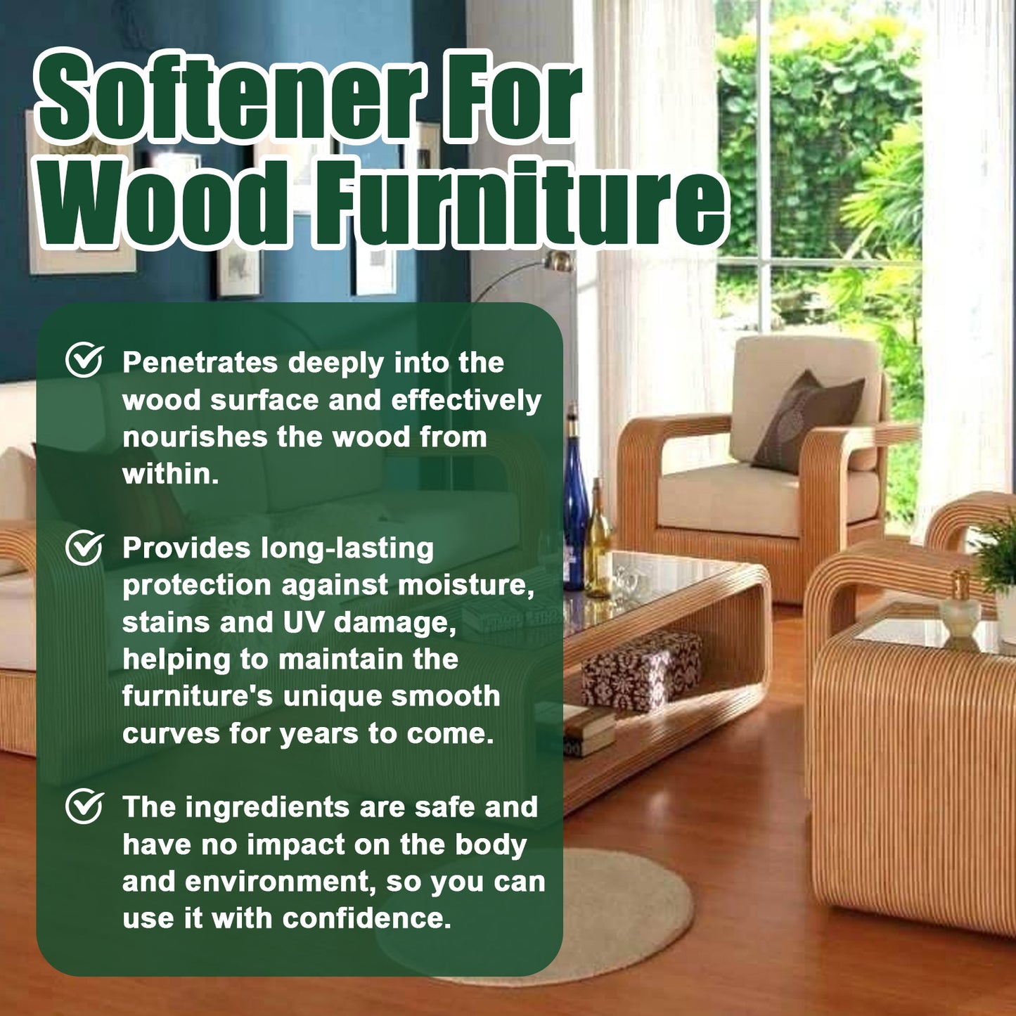 Softener for Wood Furniture – Arc Bending Molding Care Solution for Home Wooden Furniture