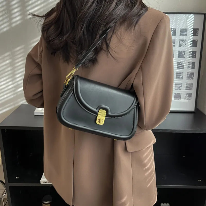 Flap Small Crossbody Bags for Women – Spring Designer Fashion Trend Leather Underarm Bag