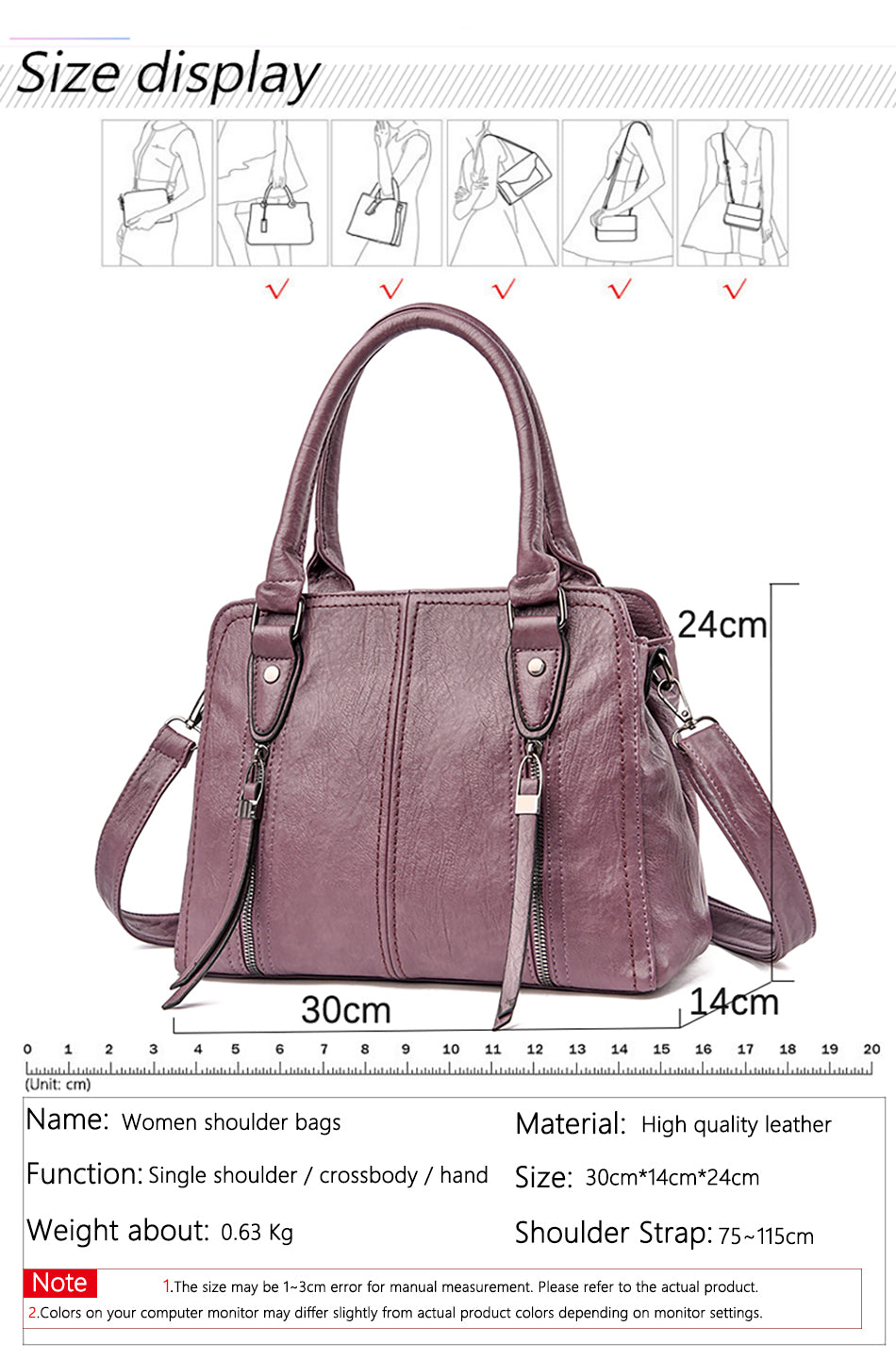 New Retro Fashion High Quality Leather Women’s Handbags – Large Capacity Casual Messenger Bag