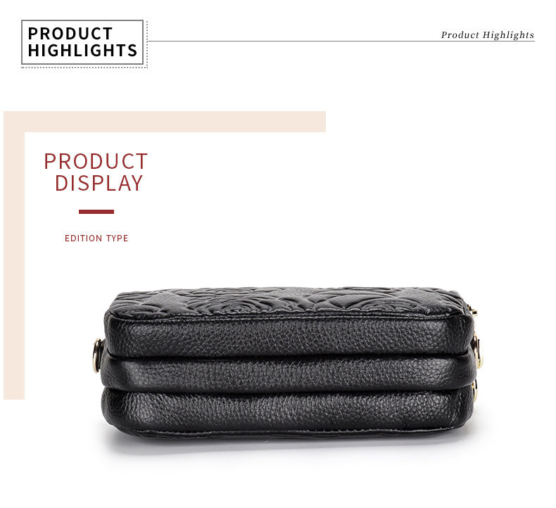 Trend Camellia Genuine Leather Messenger Bag – Luxury Women’s Crossbody & Designer Shoulder Bag