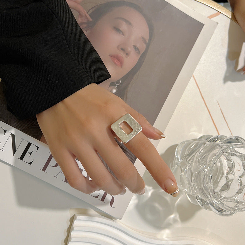 Irregular Chunky Gold Silver Rings – Adjustable Fashion Jewelry for Women & Men