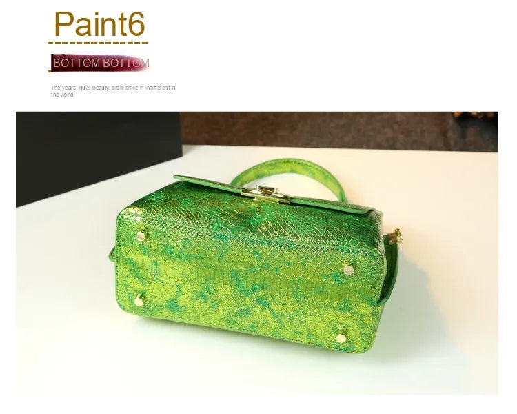 Luxury Fashion Women’s Bag – Small Laser-Cut Genuine Leather Handbag, Shoulder & Crossbody Mom Bag