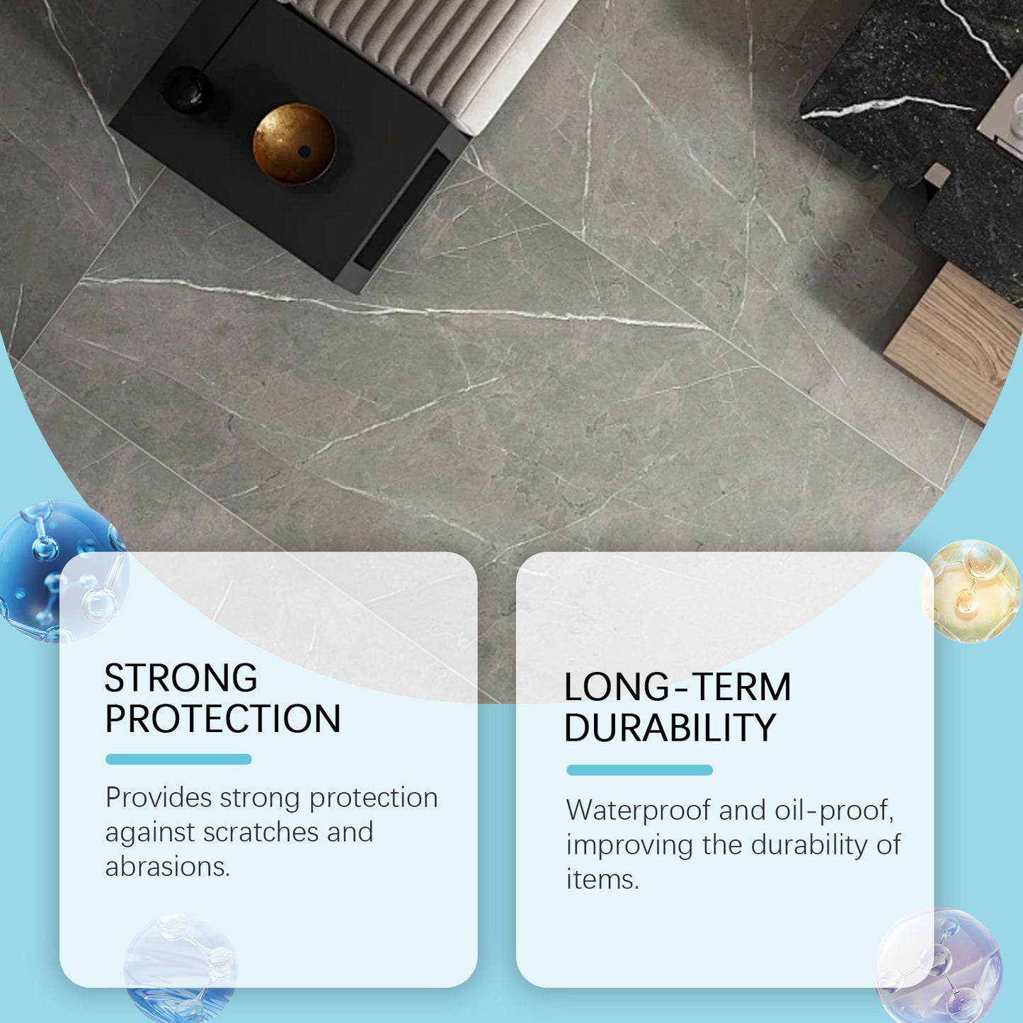 Home Ceramic Coating Spray – Tile Cleaner & Polishing Refurbishing Spray for Interior Surfaces