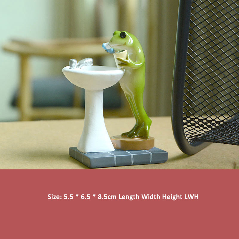 Frog Ornament Creative Flower Pot – Cute Micro Landscape Toad Garden Decoration