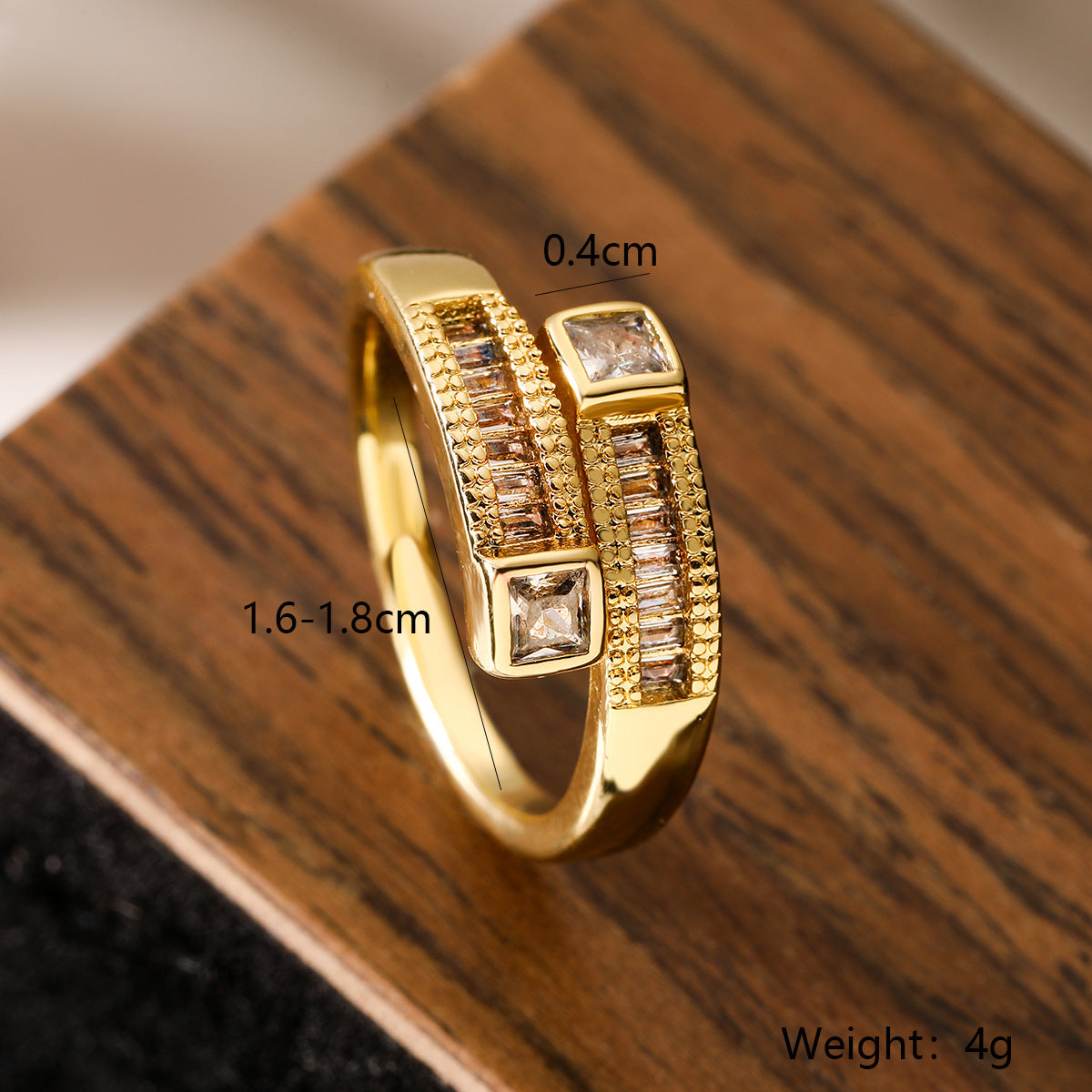 European and American Luxury High-End Ring for Women – Niche Geometric Adjustable Open Ring