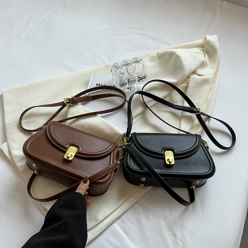 Flap Small Crossbody Bags for Women – Spring Designer Fashion Trend Leather Underarm Bag
