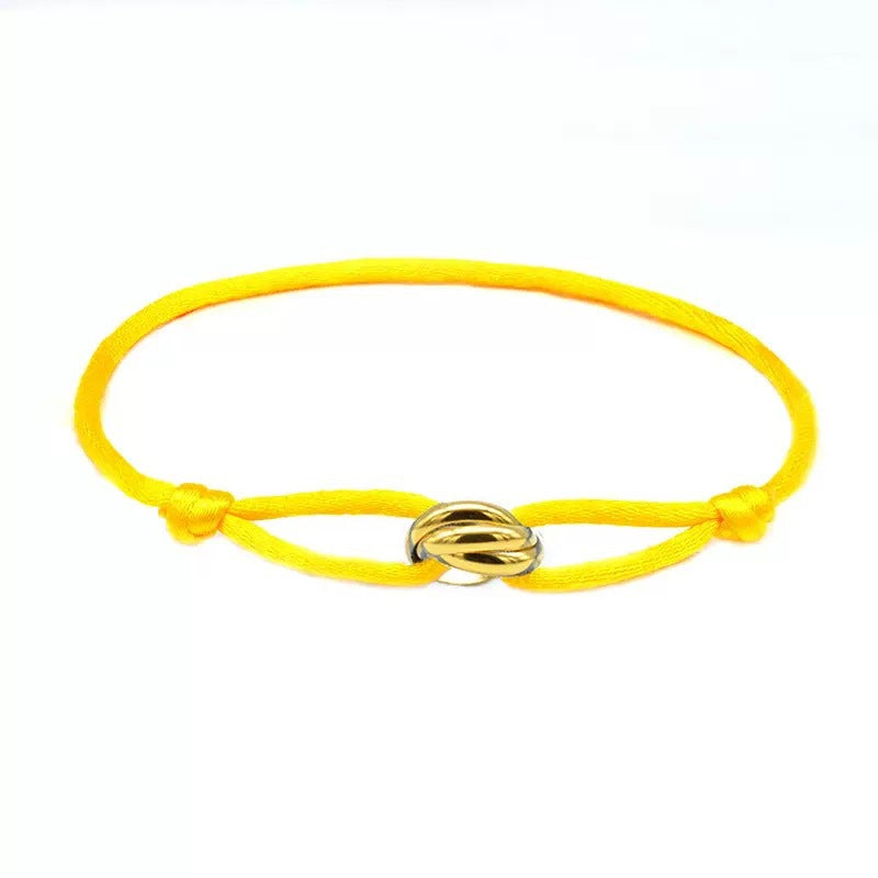 Stainless Steel Three-Color Classic Eternal Ring Bracelet – Simple High-Grade Luxury Jewelry