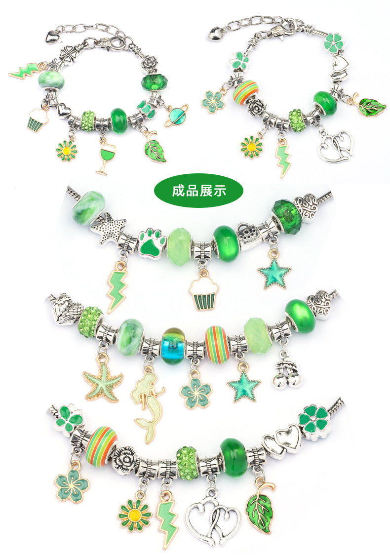 Cartoon Pink DIY Handmade Children’s Bracelet – Women’s Gift Box Luxury Jewelry