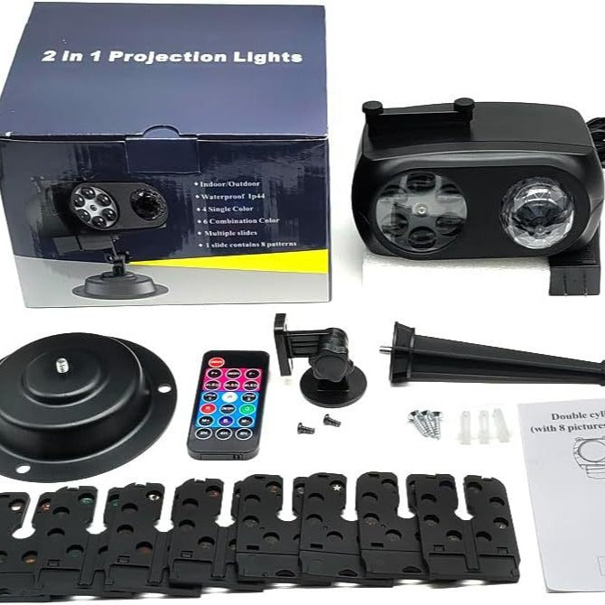 LED Christmas Projection Lights – Outdoor Waterproof Remote Control for Halloween & Holiday Decoration