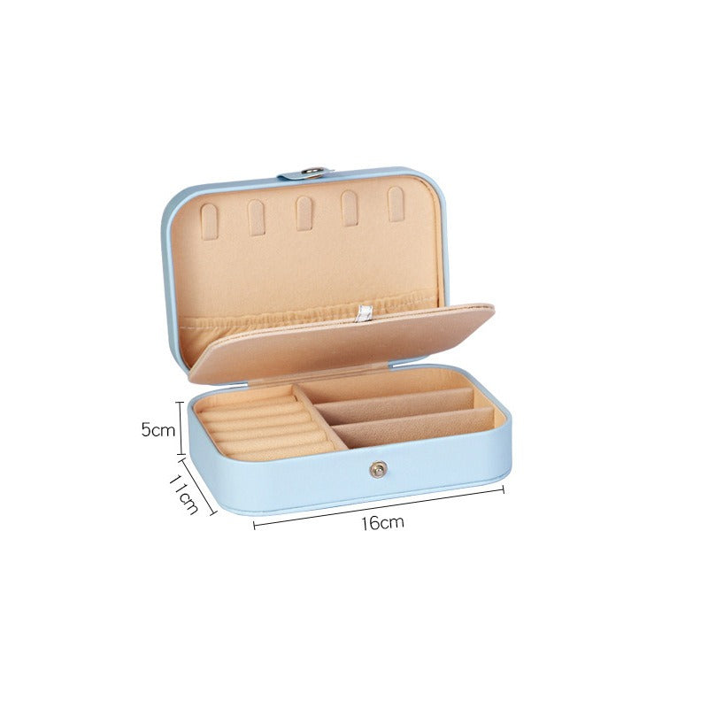 Portable Jewelry Storage Box – Large Capacity Travel Organizer for Rings, Necklaces & Earrings