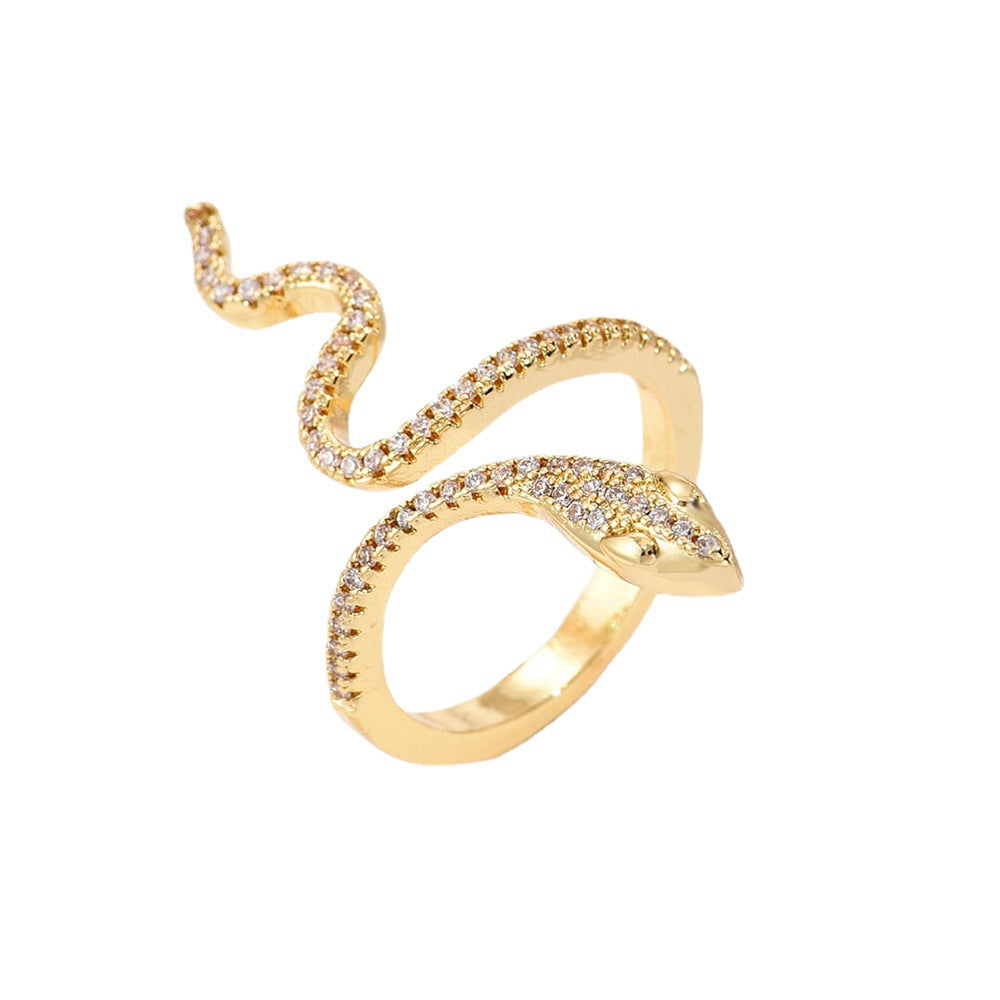 European and American Snake Shaped Opening Ring – INS Niche Luxury Personality Jewelry