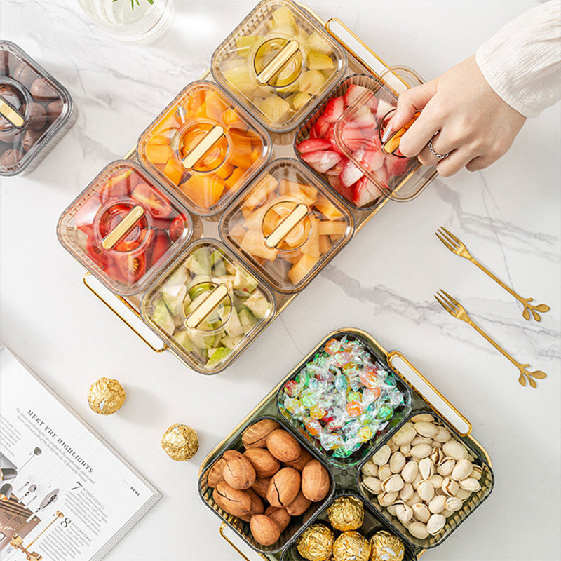 Transparent Fruit Tray – Candy Tray & Nut Dried Fruit Storage Box for Kitchen Organization