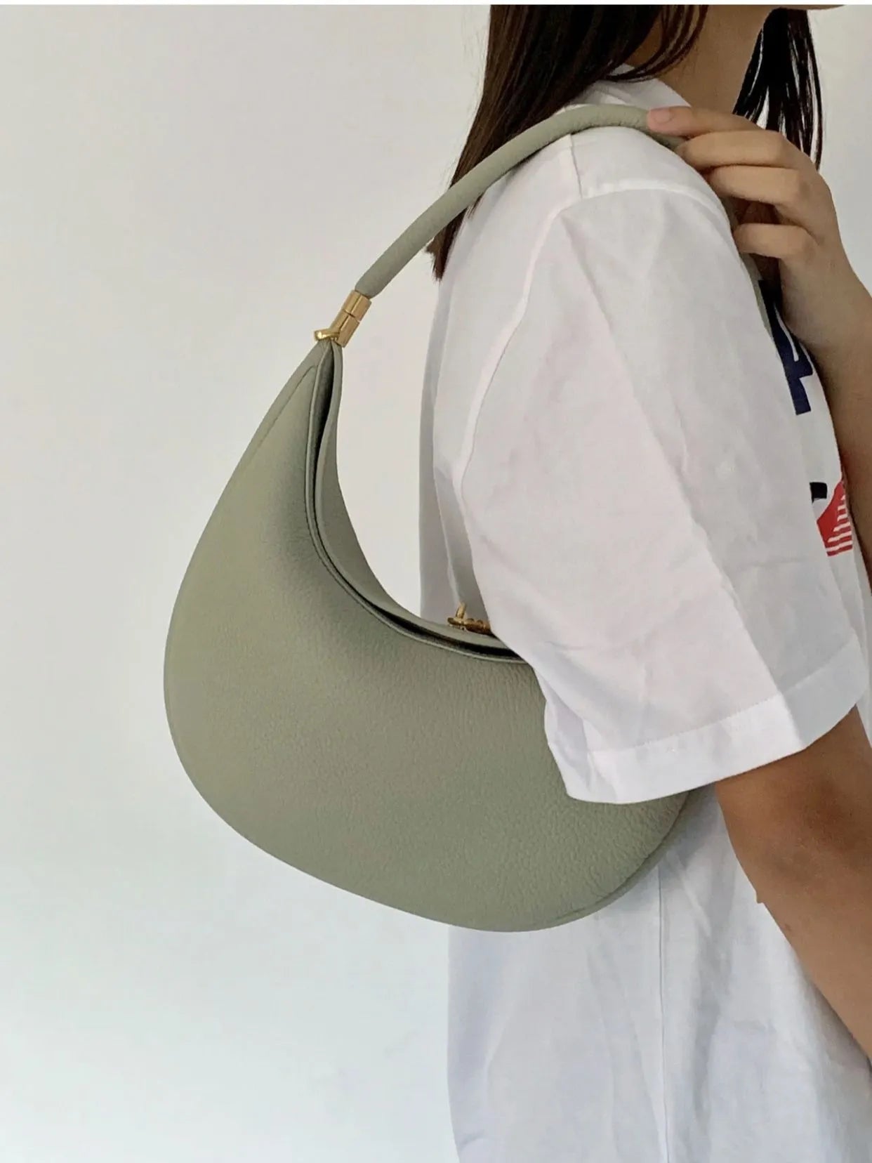 Fashion Half Moon Shoulder Bag – Small Women’s Tote Handbag & Soft Leather Crossbody Purse