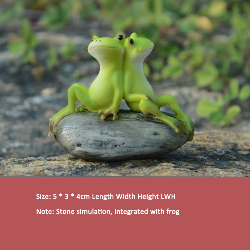 Frog Ornament Creative Flower Pot – Cute Micro Landscape Toad Garden Decoration