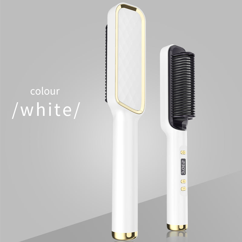 Electric Hair Straightener – LCD Dual-Purpose Negative Ion Hair Comb & Curling Stick for Home & Salon