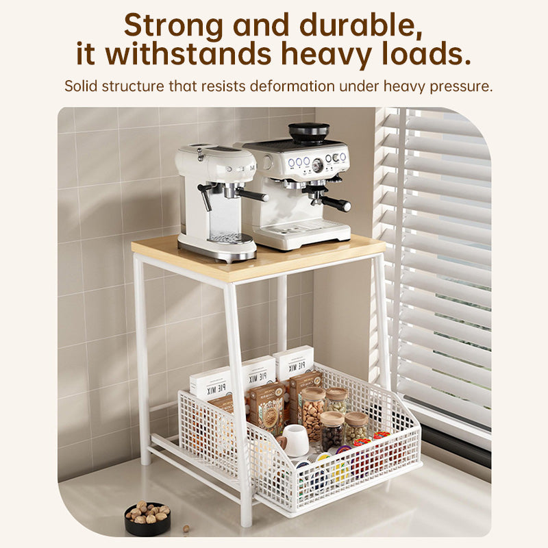 Modern Kitchen Microwave Shelf – Space-Saving Countertop Storage Rack for Appliances & Elegant Organization