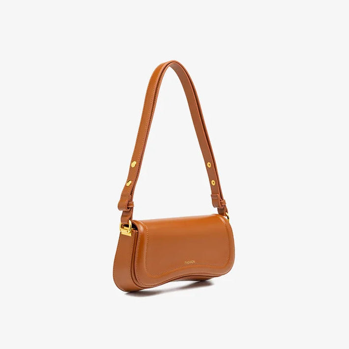 New French Fashion Blogger Retro Leather Square Bag – Casual Versatile Underarm Office Bag for Women